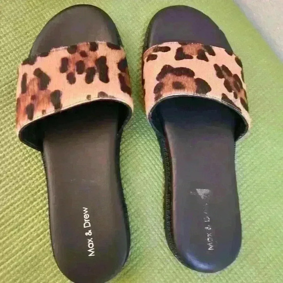Max & Drew leopard print slides, NWOT size 8 - Picture 9 of 9